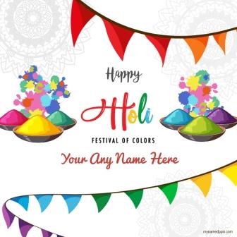 Latest Best Happy Holi Pictures On Generate Personalized Name