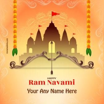 Online Edit Name Card Wish You Happy Ram Navami Pictures