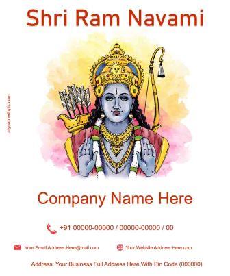 Shri Ram Navami Wishes With Corporate Name Editing