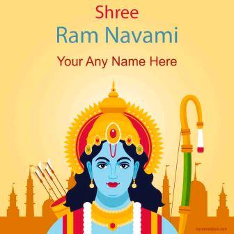 WhatsApp Status Shri Ram Navami Wishes With Name Printable_336X336