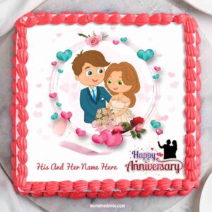 Anniversary Wishes With Name And Photo Cakes