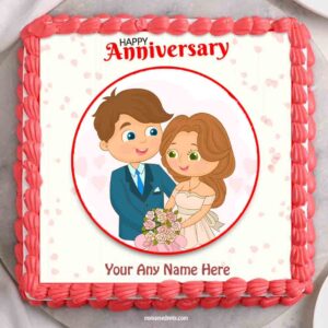 Customized Create Anniversary Photo Upload Cake