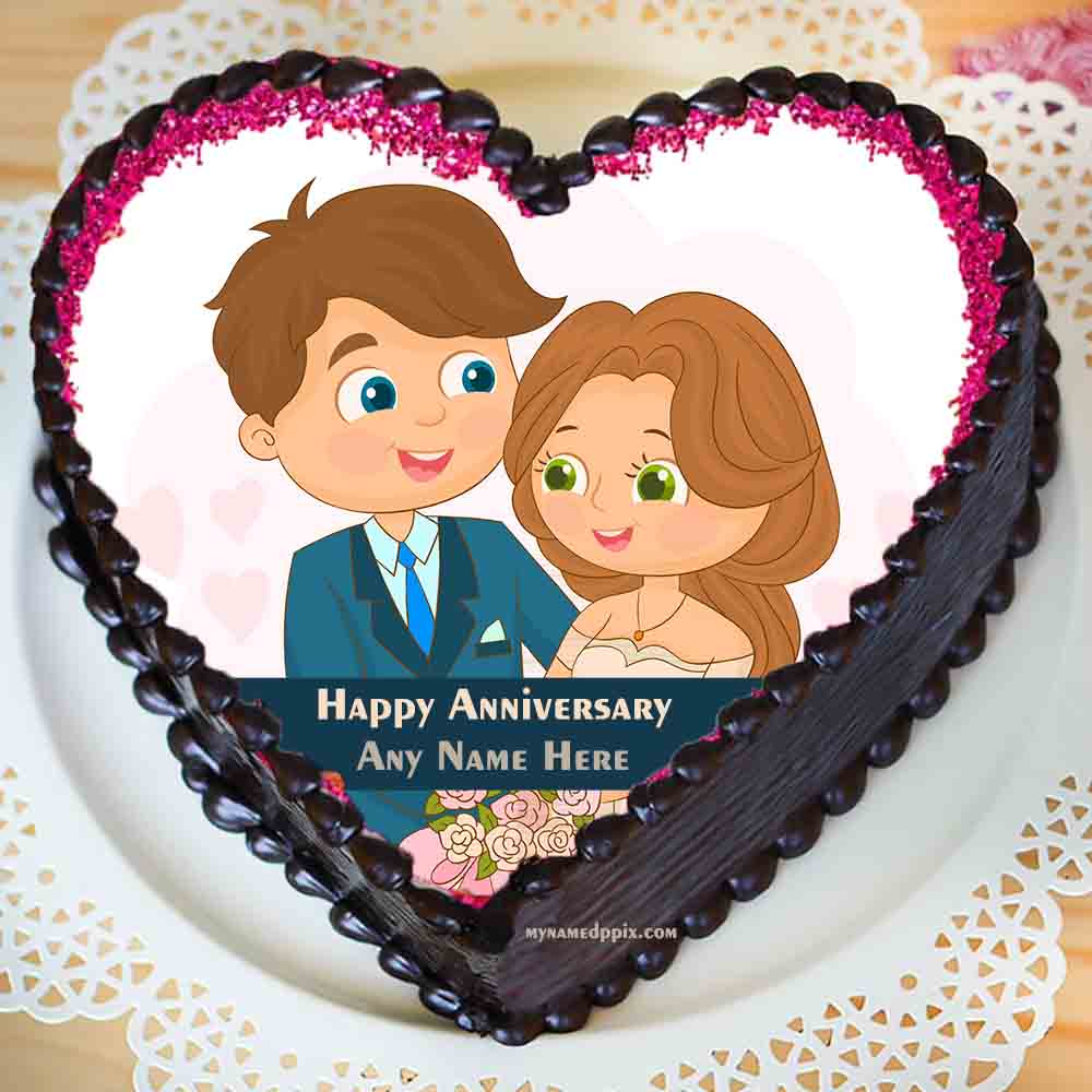 Free Edit Images Happy Anniversary Cake Photo With Name