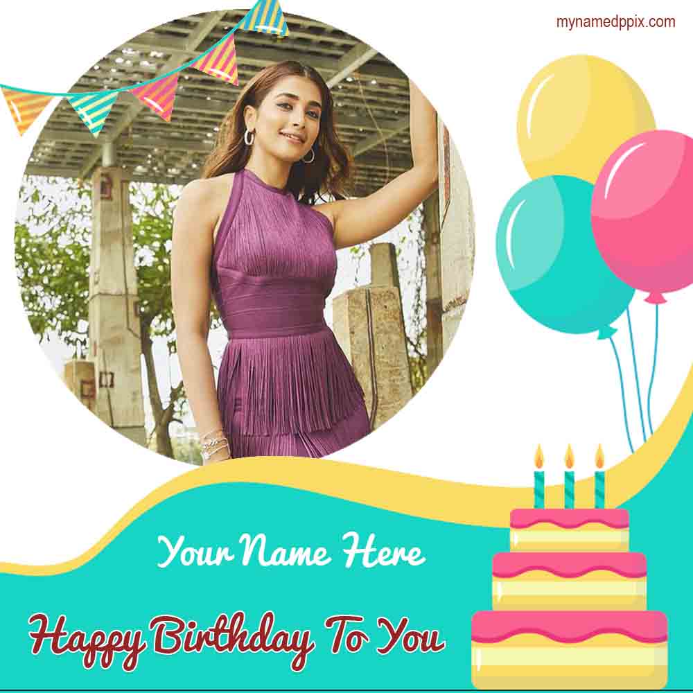 Name With Photo Wishes Birthday Celebration Card Maker