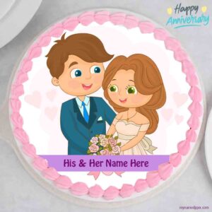 Online Create Romantic Anniversary Cake Anniversary Celebration