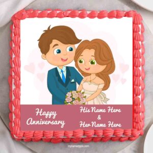 Online Happy Anniversary Cake Photo Printable Wishes