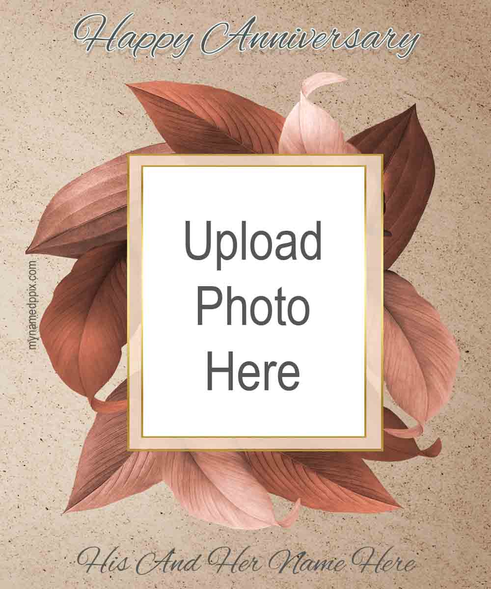 Online Happy Anniversary Greeting Card With Name And Photo