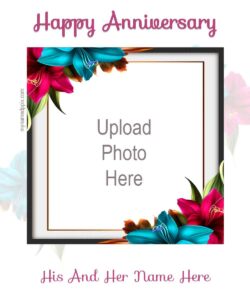 Special Both Name With Photo Anniversary Wishes Card