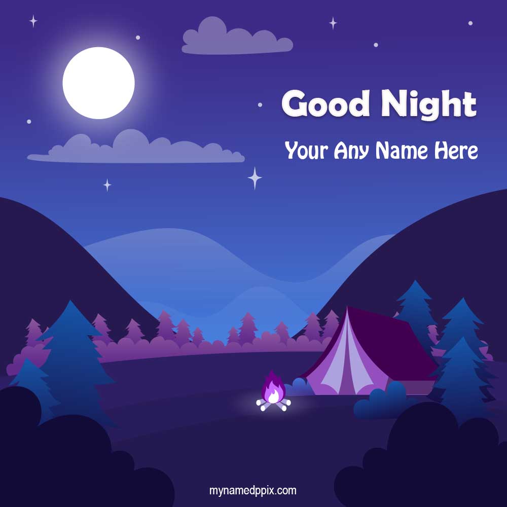 Special Good Night Name Wishes Images Editing Free