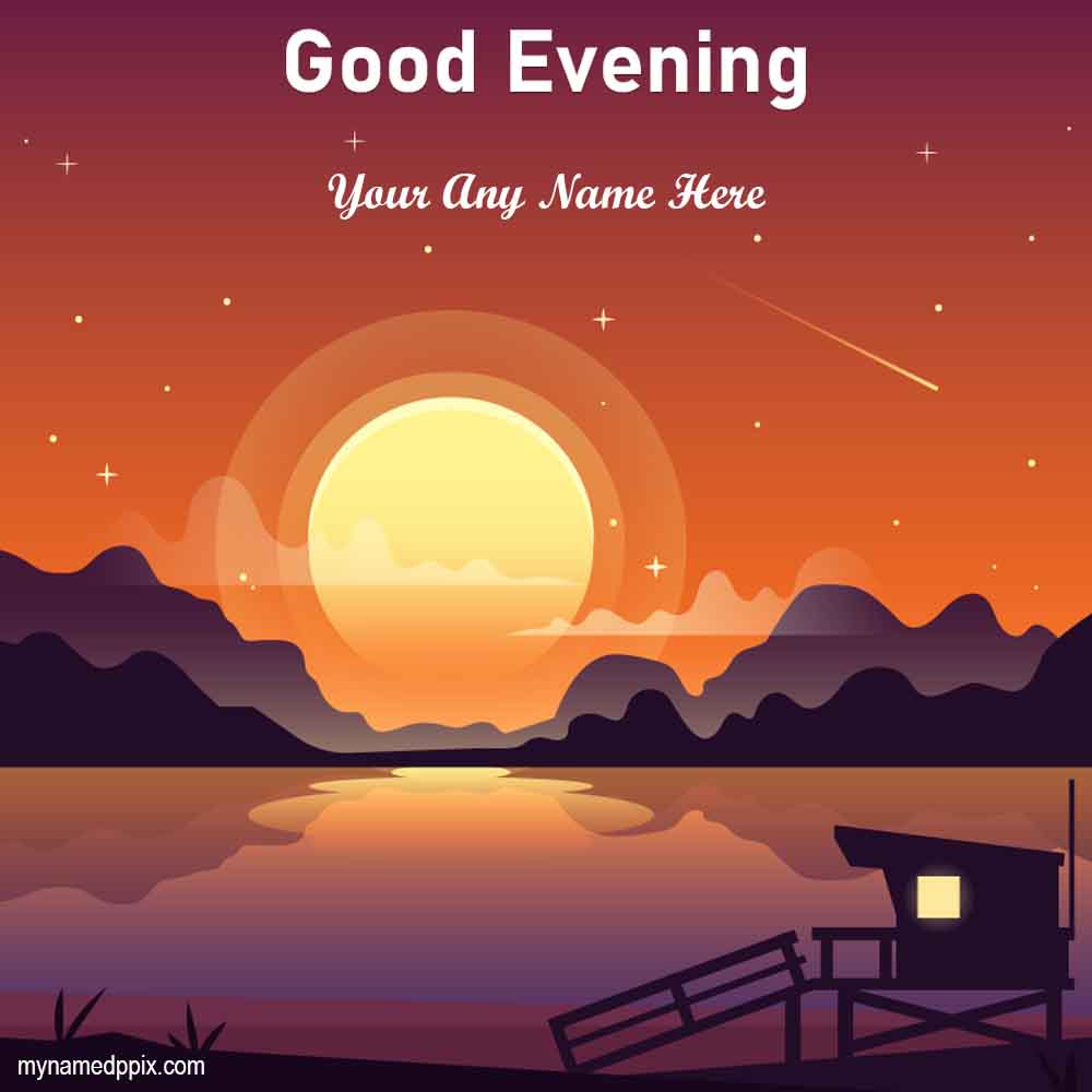 WhatsApp Status Good Evening Wishes Pictures Create_1000X1000