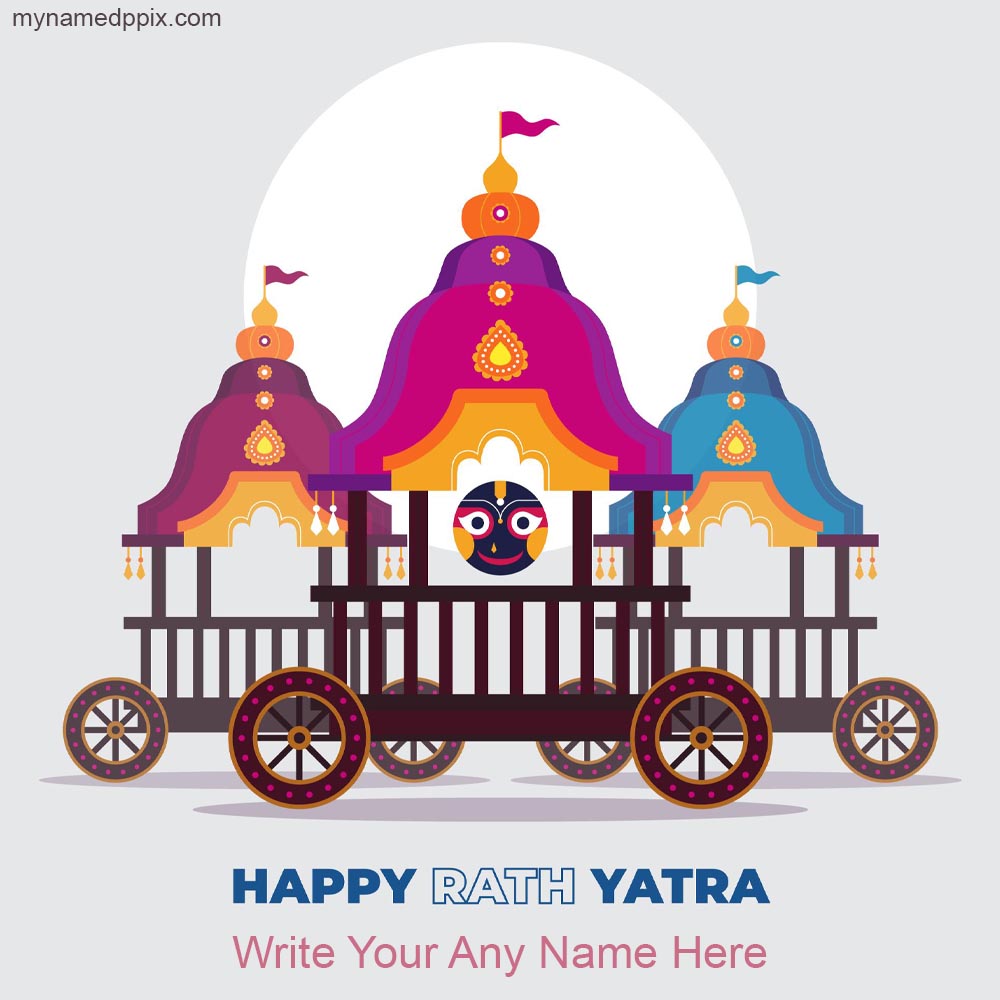 Happy Jagannath Rath Yatra Wishes Images Edit Your Name